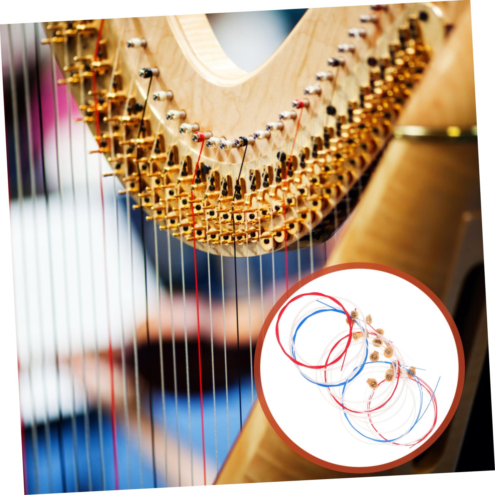 SUPVOX 15-Piece Carbon Steel Harp Strings Set - Professional Quality for Concert, Studio & Home Practice - Perfect for Celtic, Folk & Classical Music Performances
