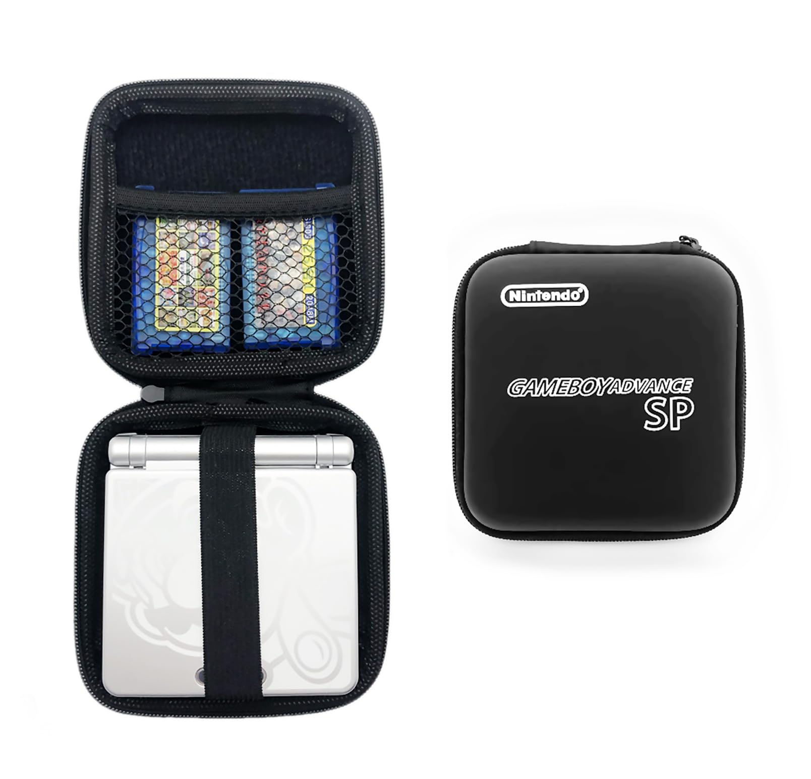 **Hard Black EVA Travel Case for Gameboy Advance GBA SP – Shockproof Protective Storage Bag with Crystal Shell – Portable Gaming Accessories for Travel & Outdoor Use**