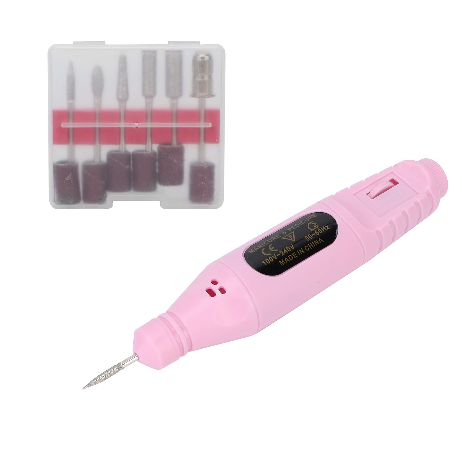 Professional Electric Nail File Set - Portable Matte Nail Drill Machine for Home & Salon Use | Perfect for Nail Artists & DIY Manicures | Compact, Lightweight & Ergonomic Design (Pink) | Great for Gel Polish Removal, Acrylic Shaping & Nail Art Preparation