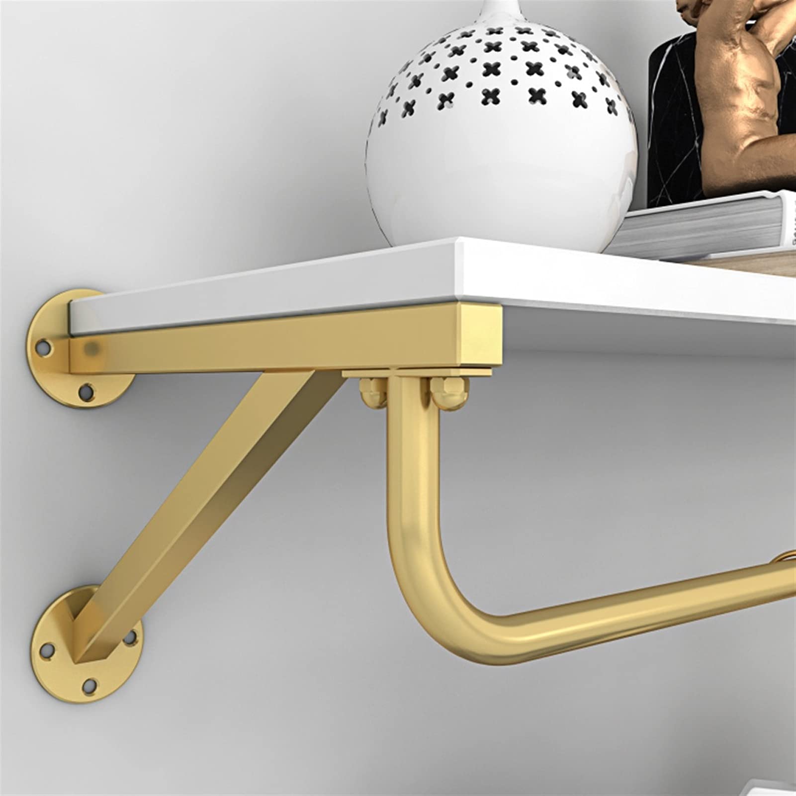 Modern Wall-Mounted Coat Rack with Shelf - Space Saving Clothes Organizer for Entryway & Bedroom