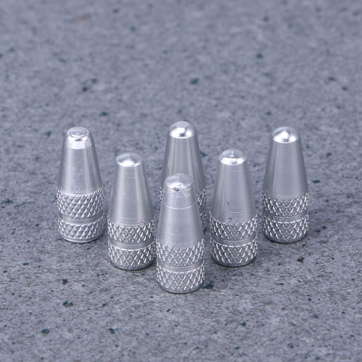 6 Pcs Aluminum Bicycle Tire Valve Caps - Durable Bike Tire Stem Caps for Road, Mountain & BMX Bikes - Perfect for Cycling, Commuting & Outdoor Adventures