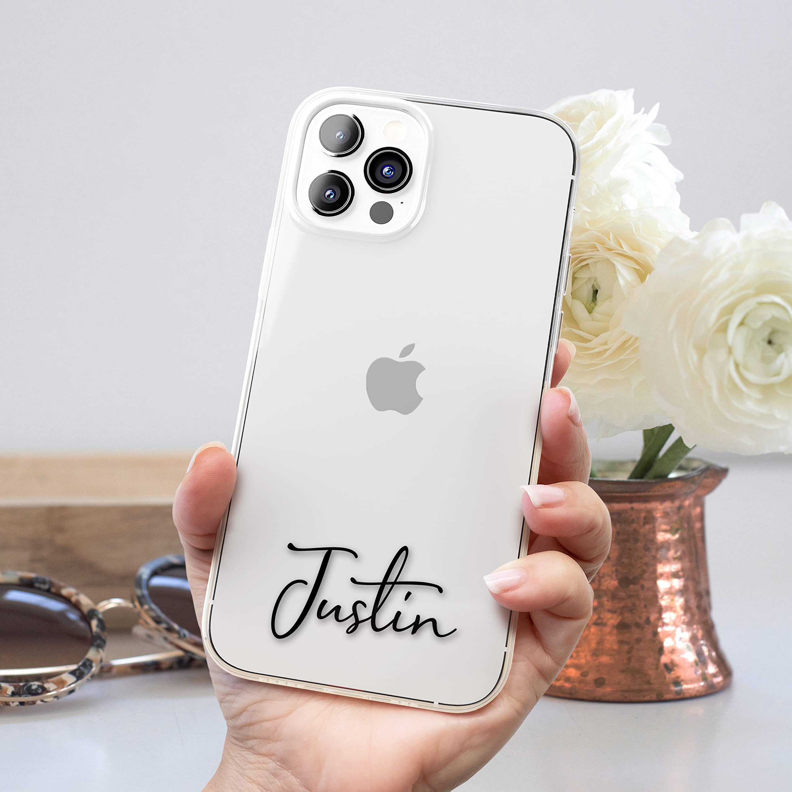 Birsppy Liana Custom Personalized Name iPhone Case - Clear Handwritten Style Cover for iPhone 15 Pro Max/14 Plus/13 Mini/12/11/XR/XS/X/10/8/7/SE/6s/6 - Perfect Gift & Daily Protection
