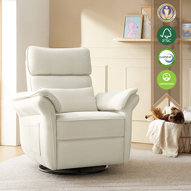 Comfortable Nursery Power Glider Recliner - Perfect for Breastfeeding, Rocking Baby to Sleep & Nursery Room Relaxation