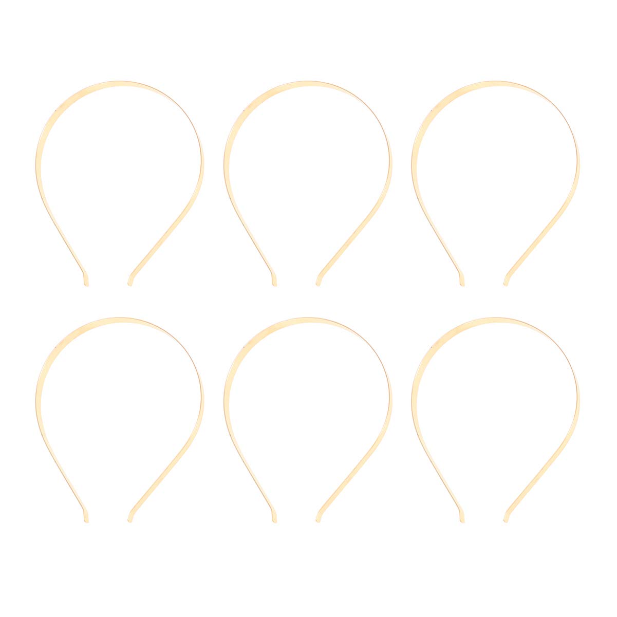 6 Pack Metal Hair Hoops for Women & Girls - Simple DIY Hair Accessories, Headbands for Everyday Wear, Parties & Weddings