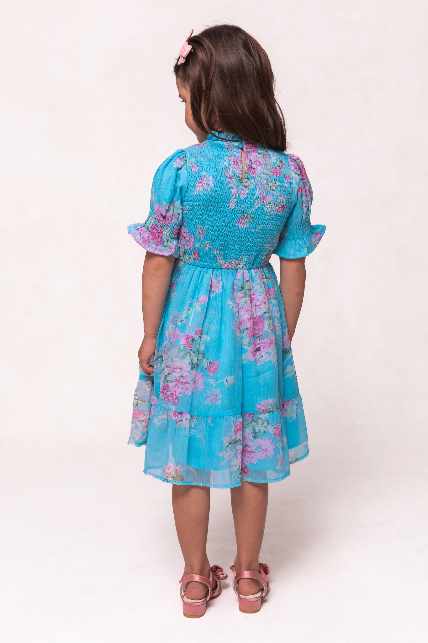 Mini Jennie Dress in Layla Floral Print - Cute Floral Sundress for Women, Summer Casual Dress with Short Sleeves, Perfect for Beach Vacation, Date Night & Outdoor Parties