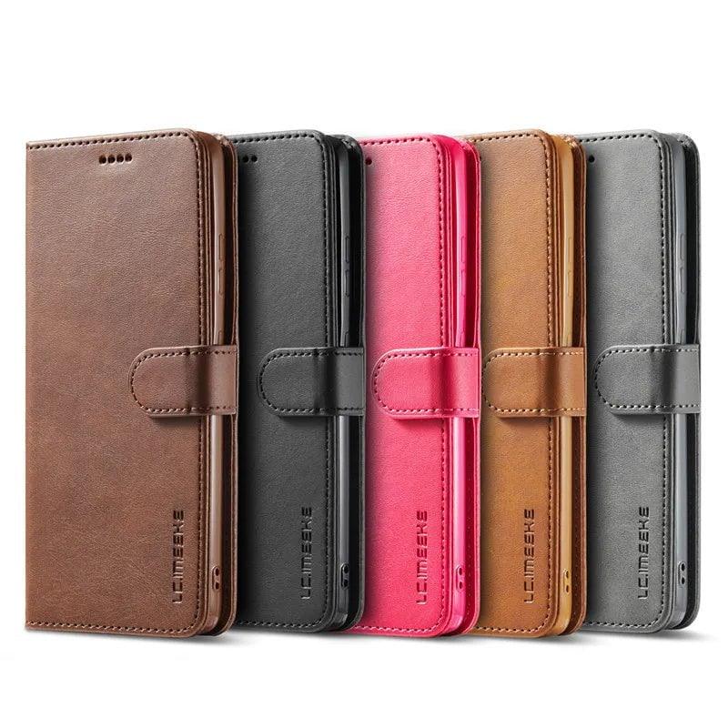 Samsung Galaxy S24 Ultra Vegan Leather Wallet Case - Slim Protective Cover with Card Holder for Everyday Use & Travel