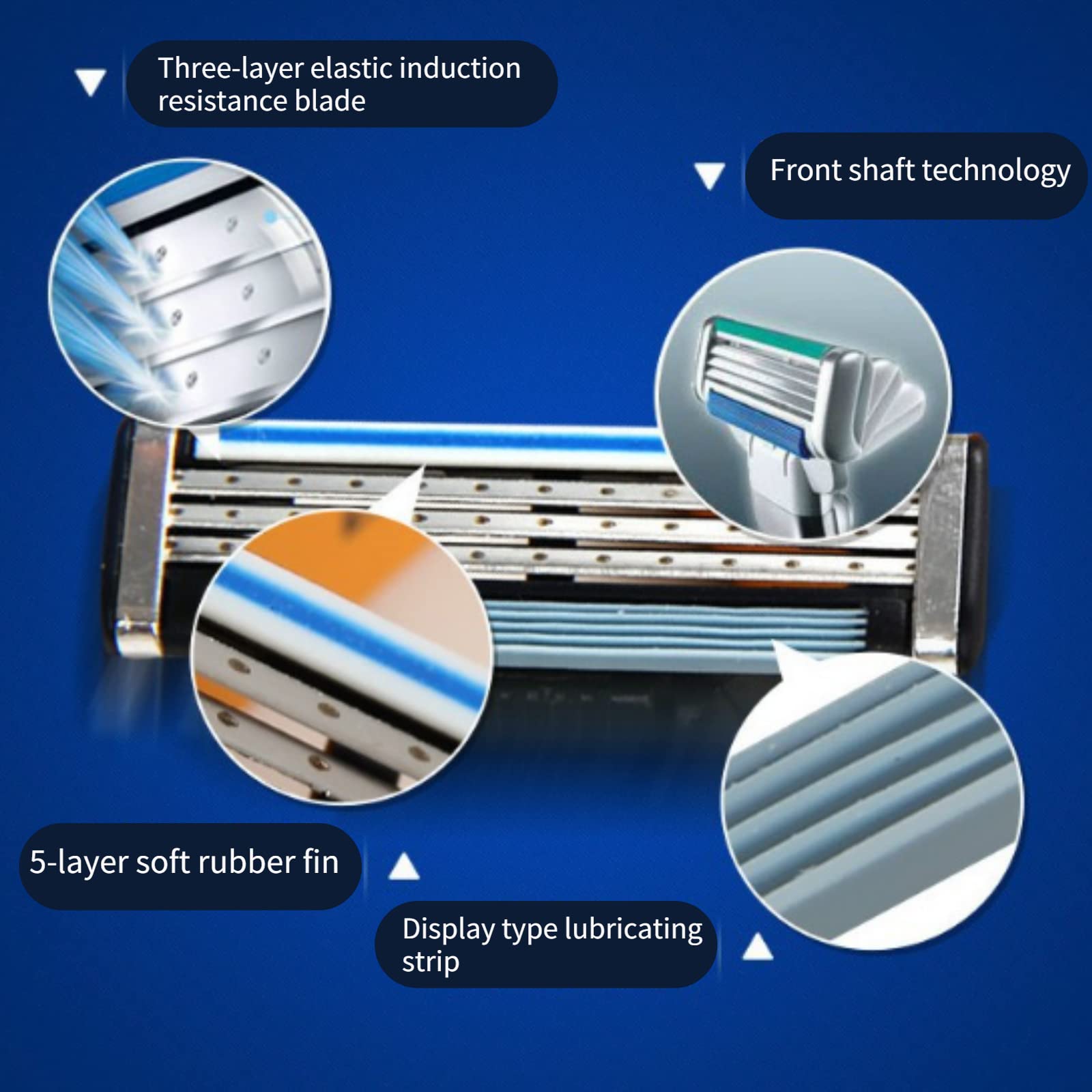 Premium Men's Razor Blade Refills - 16 Count Sharp 3-Blade Refill Cartridges for Smooth Shaving | Dual Lubrication System | Compatible with Most Manual Razors | Perfect for Daily Shaving, Travel & Grooming Kits