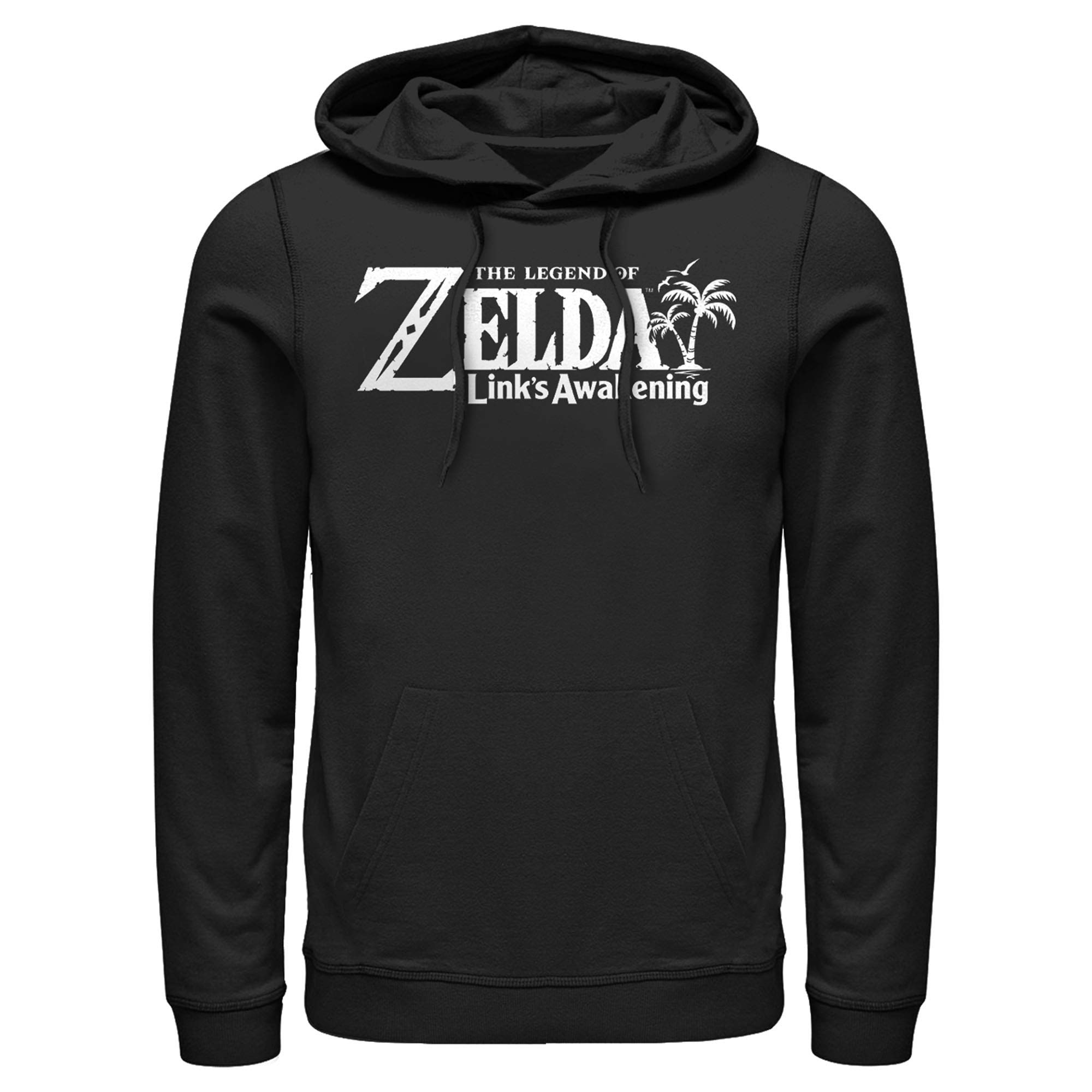 Nintendo Legend of Zelda Link's Awakening Classic Logo Men's Pullover Hoodie - Retro Gaming Sweatshirt for Fans & Cosplay