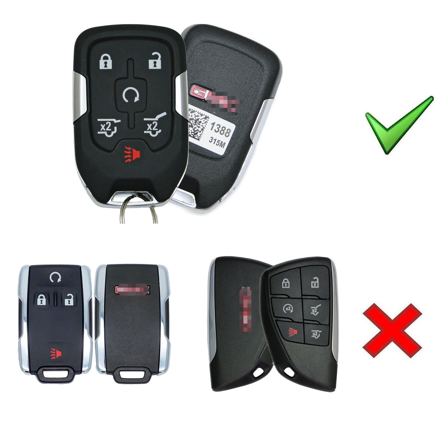 Durable Blue TPU Key Fob Protective Case with Face Panel Cover for GMC Acadia Terrain Sierra - Shockproof Car Key Cover for Everyday Protection & Style