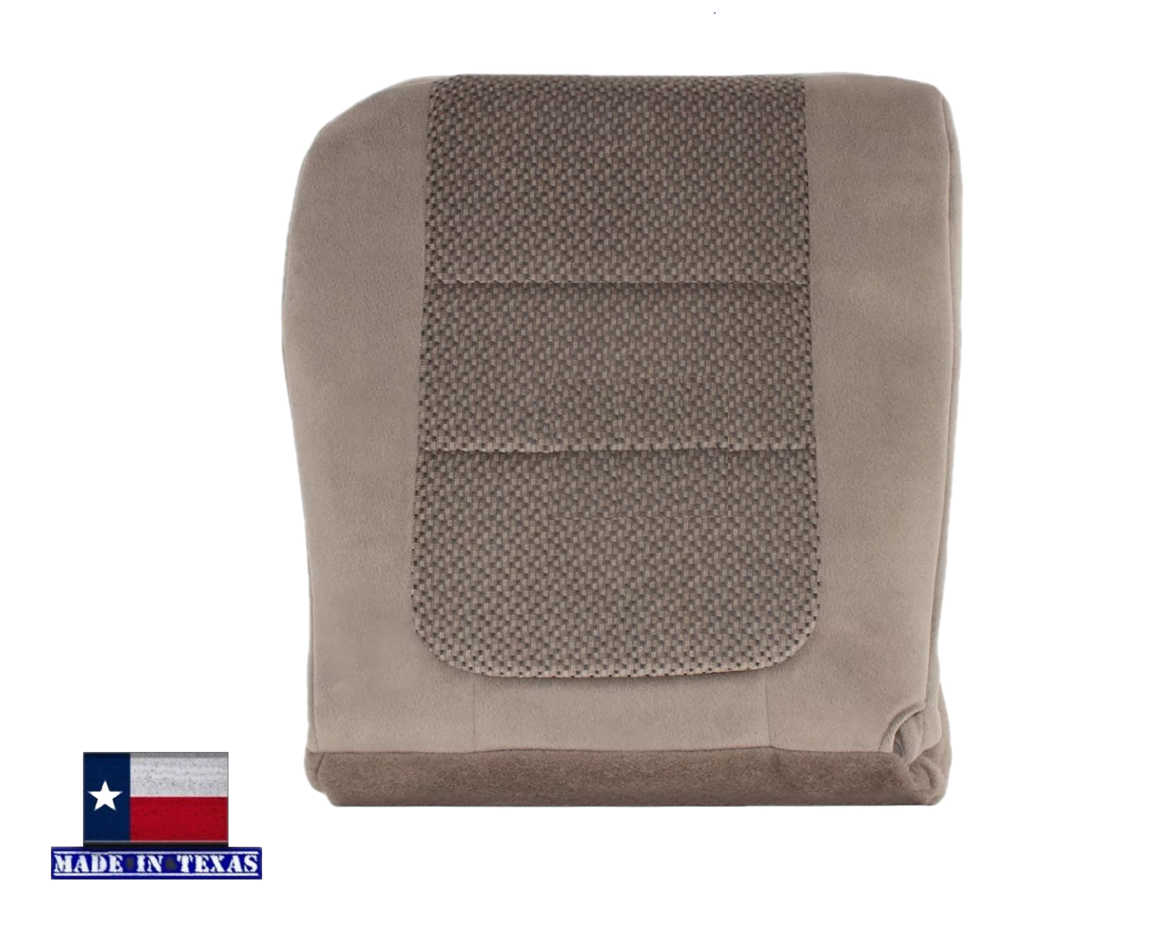 2001 Ford F250 F350 XLT Crew Cab Medium Parchment Tan Cloth Seat Cover Set - Customizable Pieces for Truck Interior Protection & Comfort Upgrade