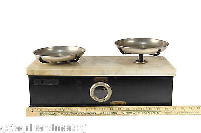 Eimer & Amend Vintage Marble Top Spice Scale by Shulton Inc - Perfect for Kitchen, Apothecary & Herb Measurement