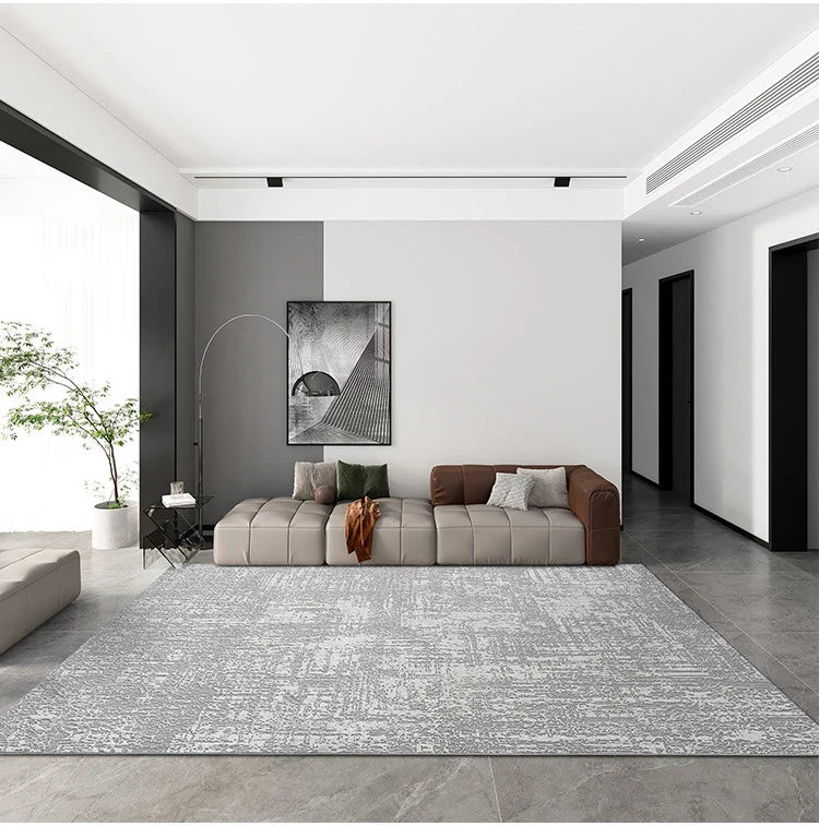 Modern Gray Tufted High Pile Area Rug with 3D Geometric Pattern - Soft Living Room Carpet for Bedroom, Nursery & Office Decor