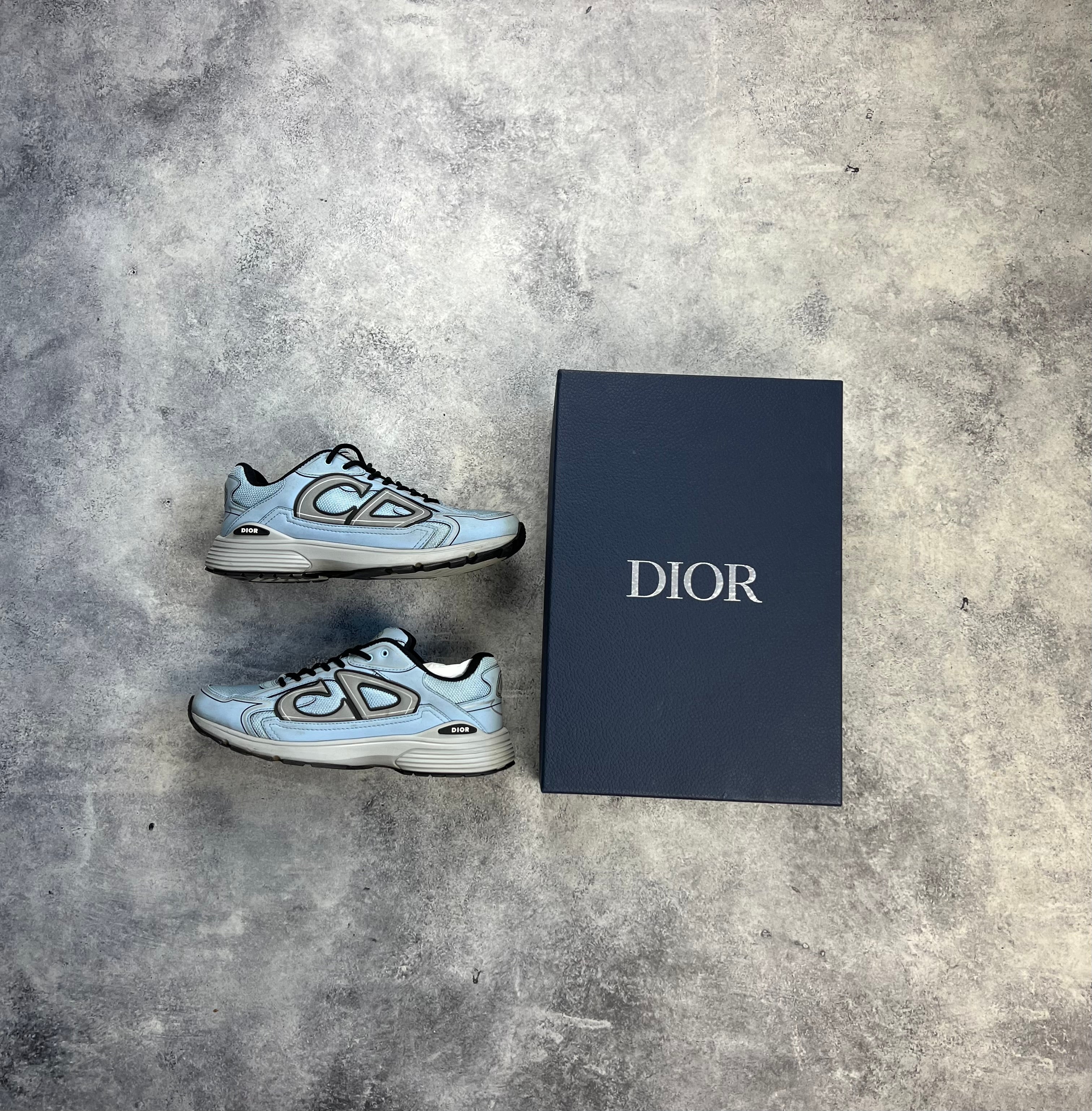 Dior B30 Blue & Grey Reflective Sneakers - Stylish Men's & Women's Running Shoes for Casual Wear, Gym, and Street Fashion