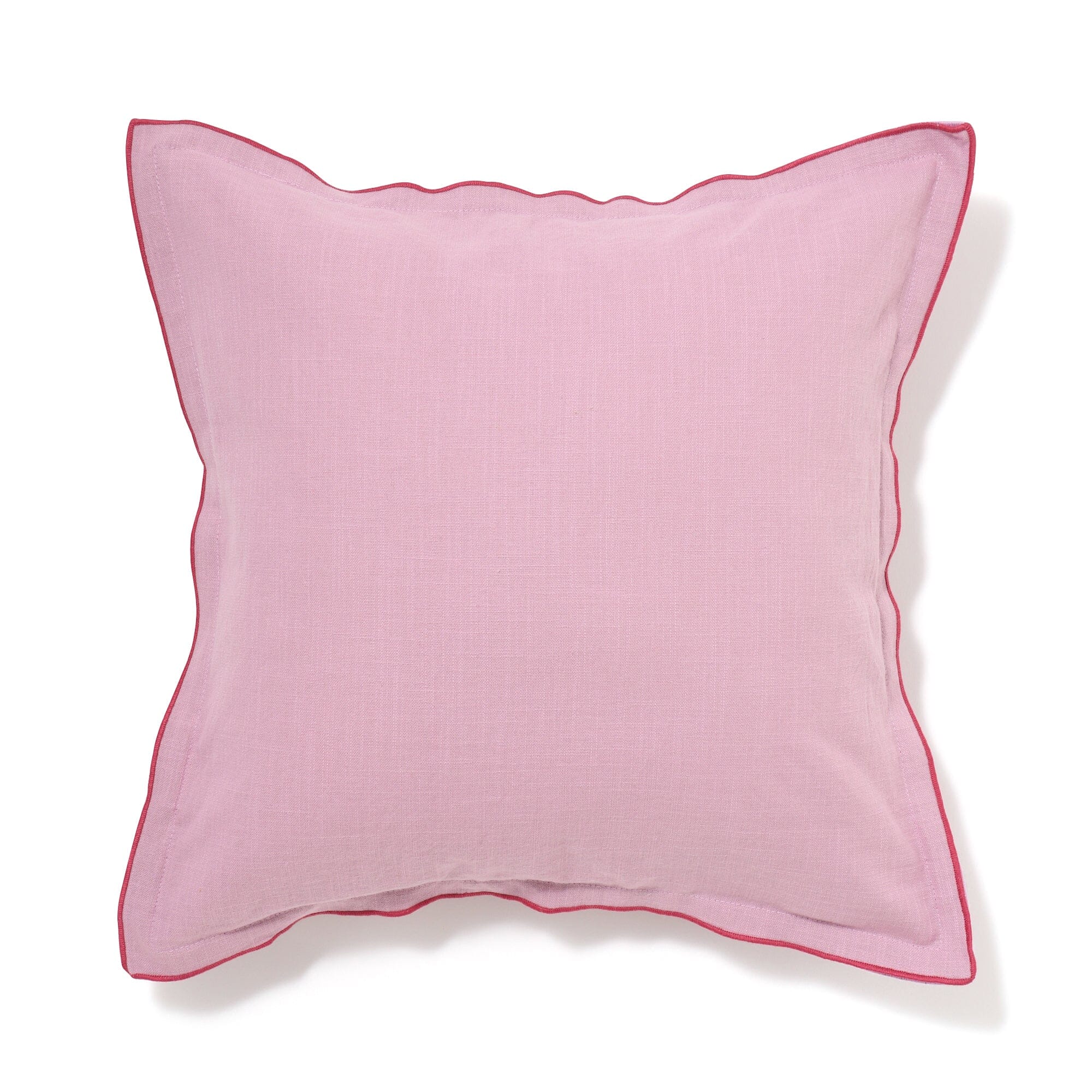 Bicolor Piping Cushion Cover 18x18 Inches Purple - Decorative Throw Pillow Case for Sofa, Bed, and Living Room Decor