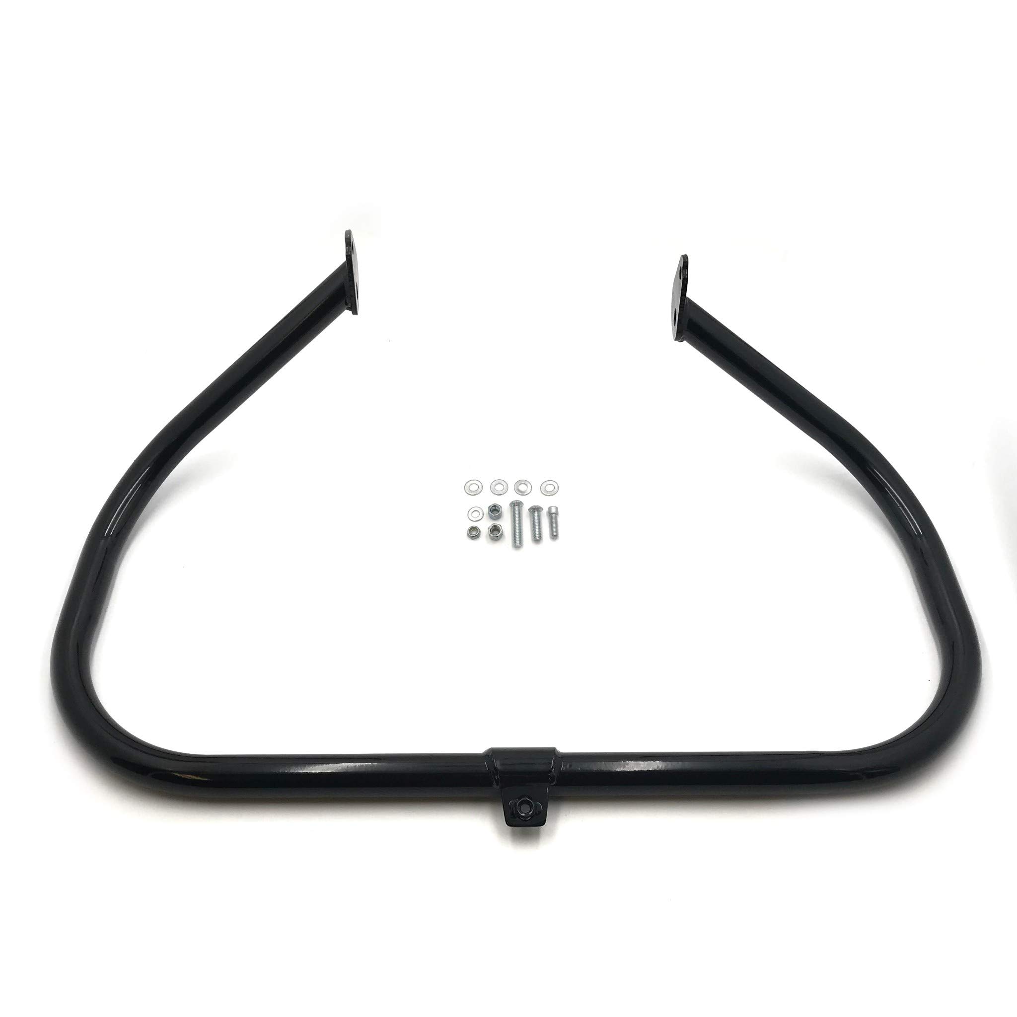 XKMT Harley Davidson Black Engine Guard Compatible for 2009-2019 Touring, Street Glide, Road King Models - Durable Motorcycle Protection for Long Rides & Cruising