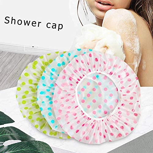 3-Pack Waterproof Reusable Shower Caps for Women, Men & Kids - Soft Elastic Hair Protection for Bathing, Swimming, Spa & Salon Use - Multicolor (Perfect for Home, Travel & Hair Treatments)