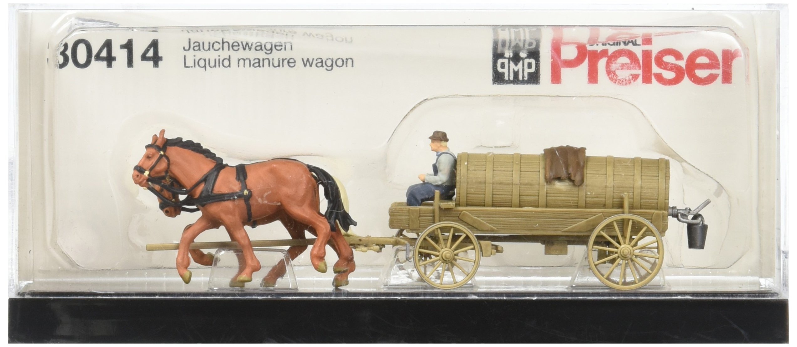 Preiser 30414 HO Scale Farm Equipment Liquid Fertilizer Wagon - Detailed Model Vehicle for Train Sets & Dioramas - Perfect for Railroad Scenery, Agricultural Displays & Collectors