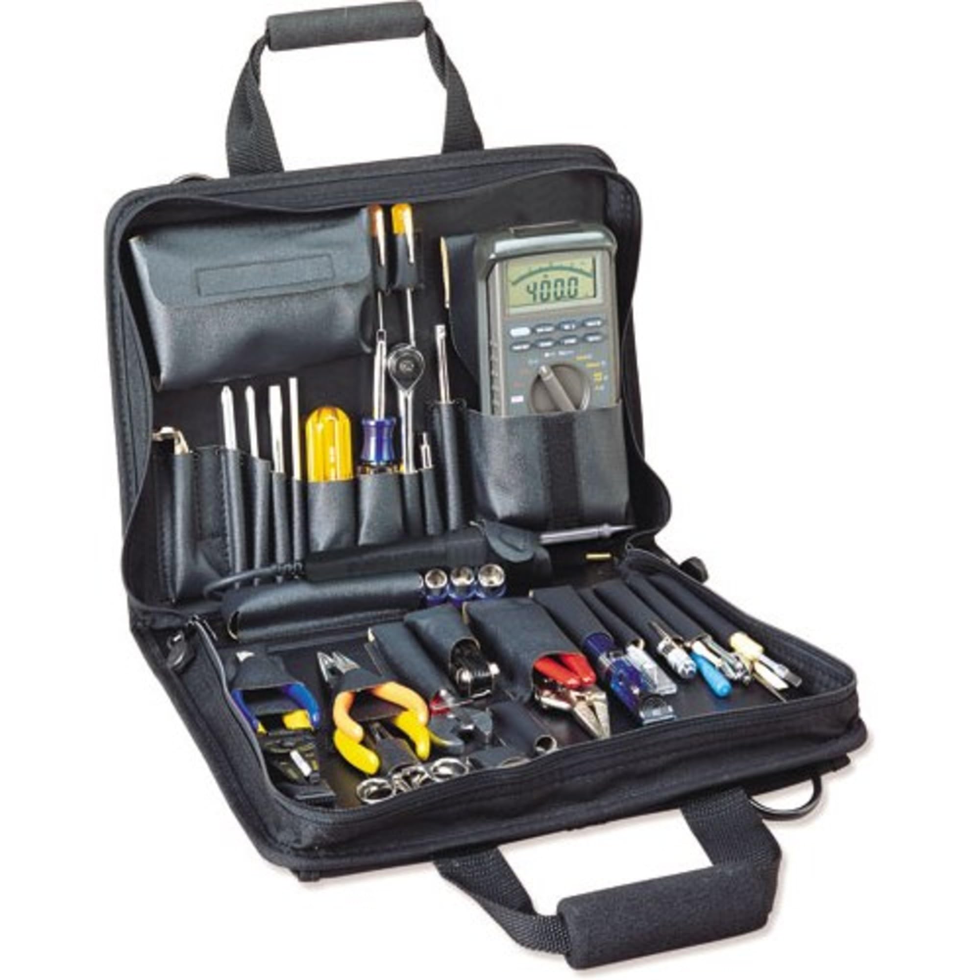 Jensen Professional 50-Piece Technician's Tool Kit with Black Cordura Case - Perfect for Automotive, HVAC, and Home Repairs
