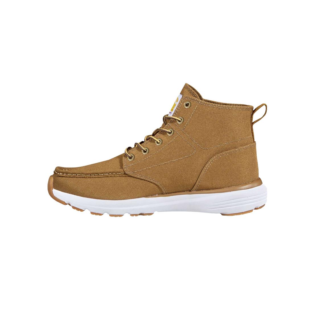 Haslett 5 Inch Soft Toe Canvas Moc Toe Chukka Boots for Men - Lightweight Brown Work Boots for Hiking, Casual Wear & Outdoor Activities