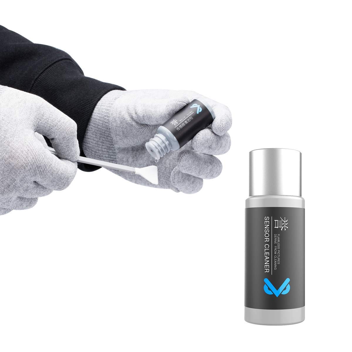 VSGO Camera Cleaning Kit - Tumbler Air Blower, Lens Cleaning Ball & 10 Cleaning Swabs for DSLR, Mirrorless, APS-C Digital Camera Sensor & Lens Maintenance (Perfect for Travel & Professional Photography)