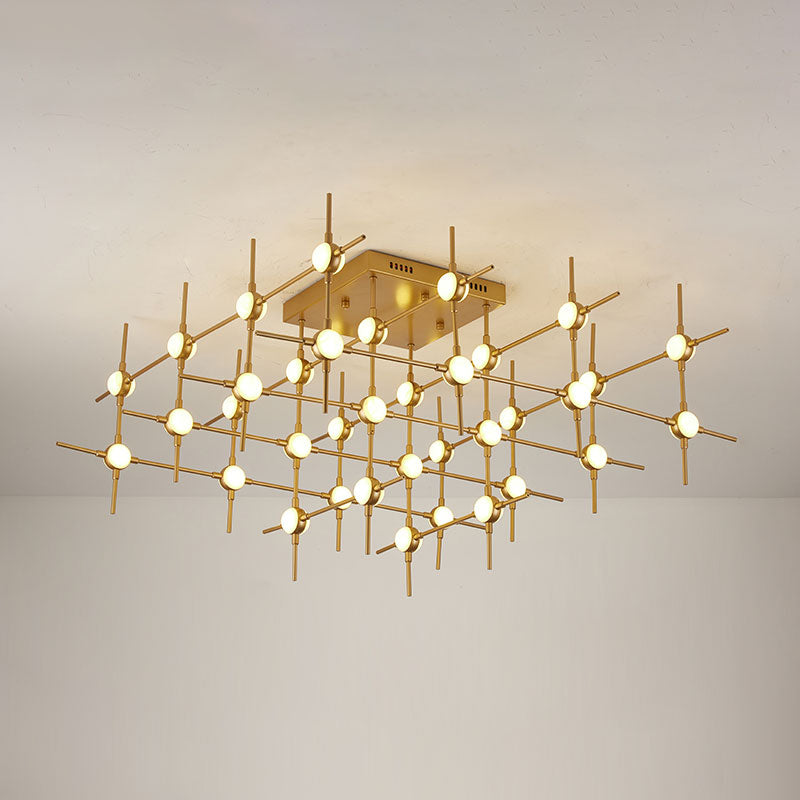 Dorney Floating Ball Chandelier - Modern Crystal Glass Ceiling Light Fixture for Dining Room, Living Room, Bedroom & Entryway | Elegant Home Decor Lighting for Weddings, Restaurants and Luxury Spaces