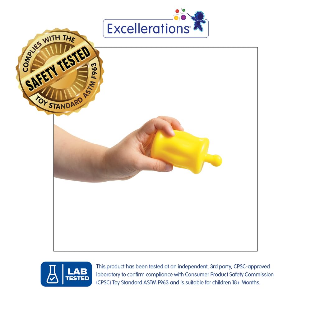 Excellerations Early STEM Learning Toy - 28-Piece Snap Lock Beads Set for Toddlers | Connecting & Linking Pop Beads in Storage Bin | Fine Motor Skills Development | Perfect for Preschool Classroom & Home Playtime