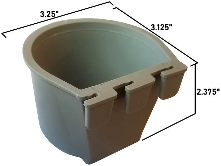 Pinnon Hatch Farms 50-Pack Gray Hanging Cage Cups - 8 fl oz Feed & Water Cups for Birds, Small Animals | Perfect for Chicken Coops, Rabbit Hutches & Pet Cages