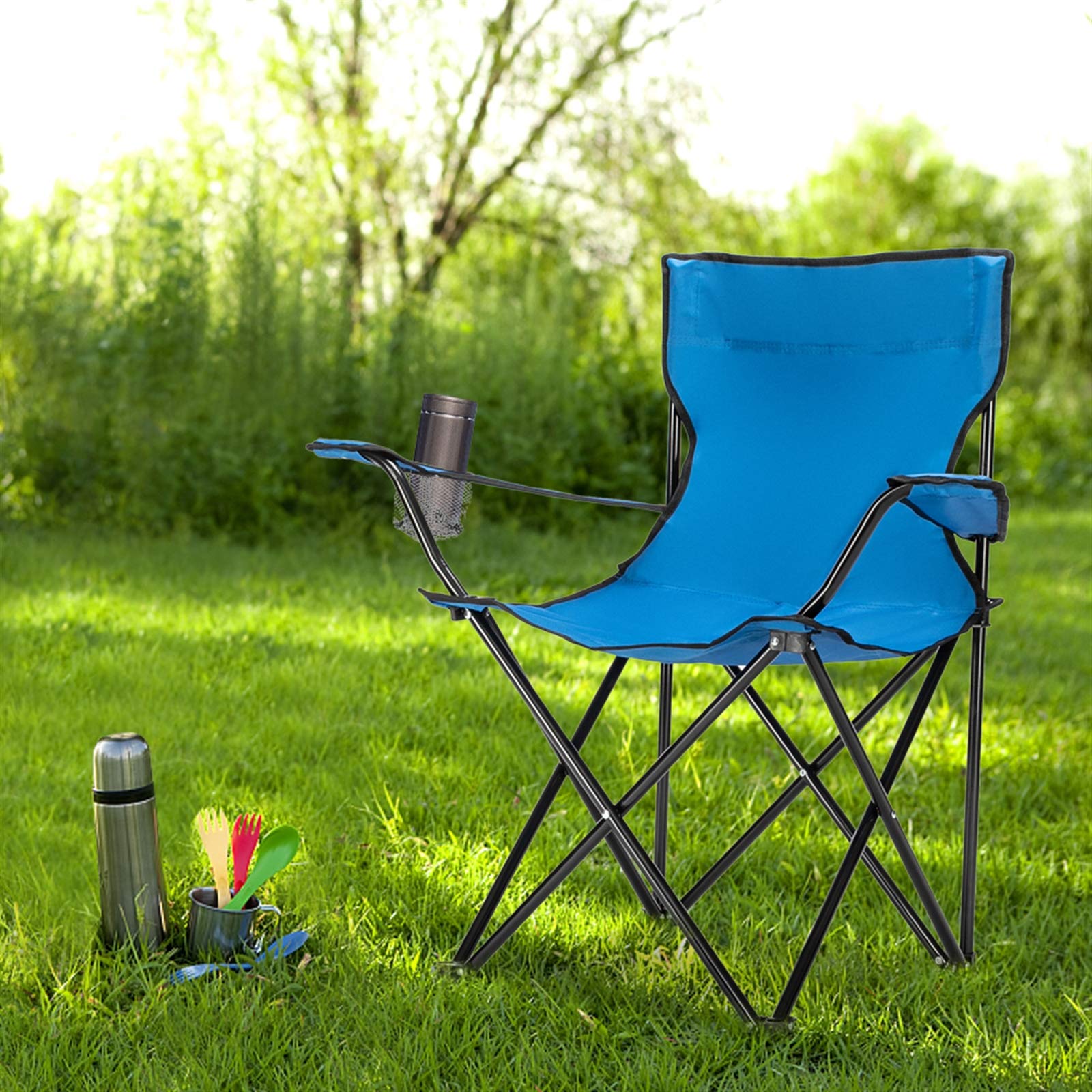 Ochine Heavy Duty Camping Chair - Portable Folding Chair Supports 330lbs, Compact Ultralight Backpacking Chair with Carry Bag for Outdoor, Camping, Picnic, Hiking, Beach & Tailgating - Perfect for Backyard BBQs, Music Festivals and RV Trips