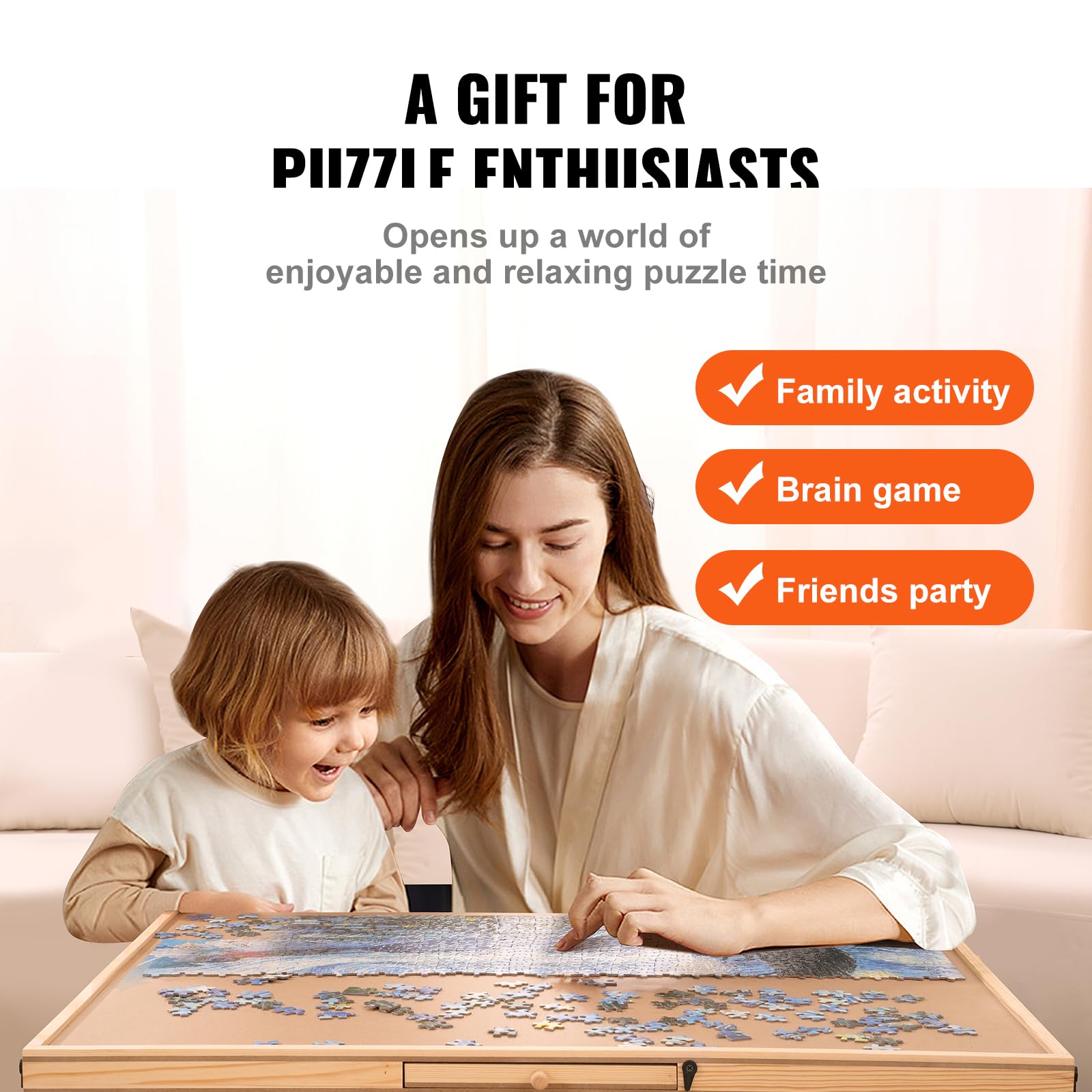 VEVOR 1000 Piece Puzzle Board with 6 Drawers & Cover - 29