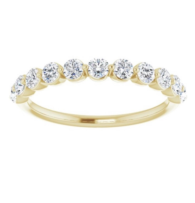 The Maxi Floating Diamond Band Ring - Elegant 14K Gold Plated Stackable Ring for Women | Perfect for Weddings, Anniversaries, and Everyday Luxury Jewelry