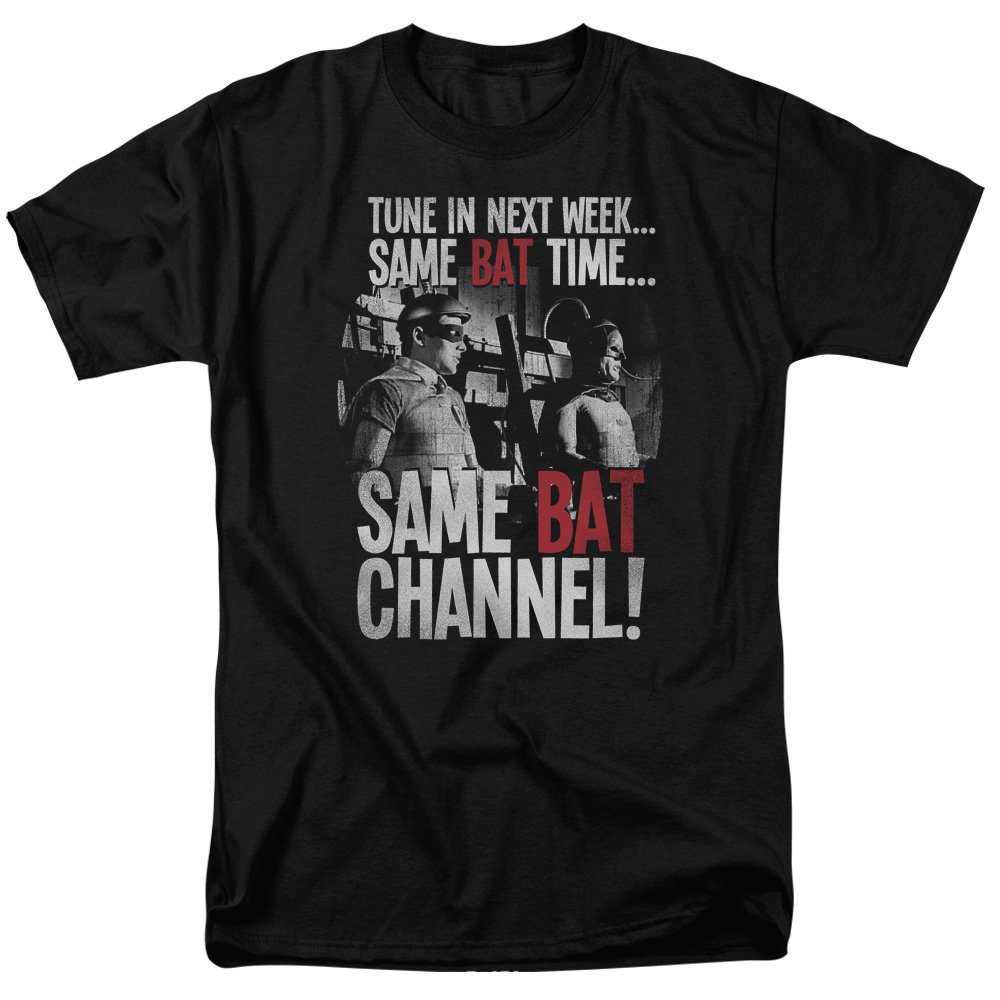 Batman Classic TV Show Bat Channel Graphic T-Shirt - XXXL Size for Men - Perfect for Cosplay, Comic Con & Superhero Fans