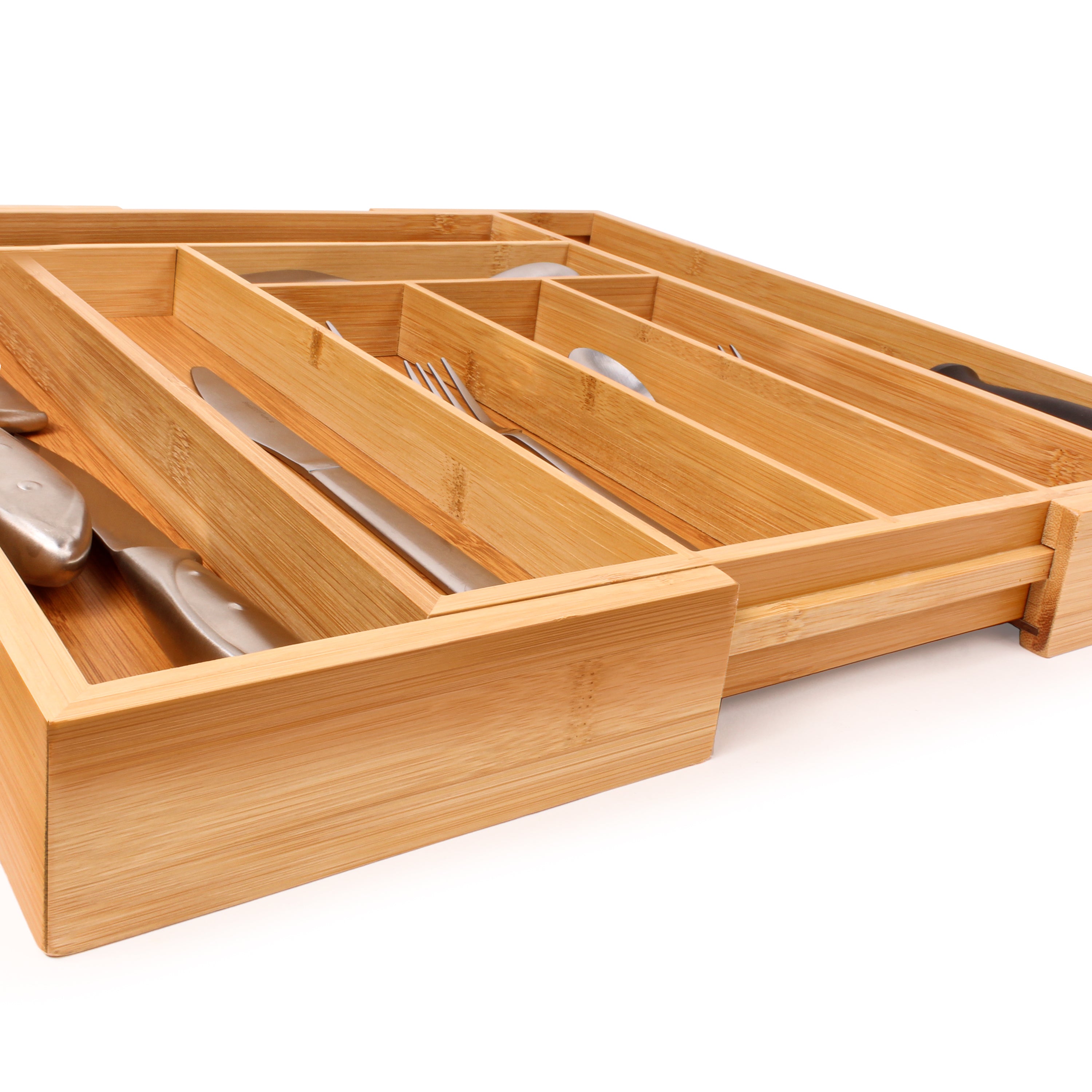 BergHOFF Essentials Flatware Organizer - Expandable 8-Slot Silverware Tray for Kitchen Utensils | Perfect for Drawer Organization in Home & Restaurant Use