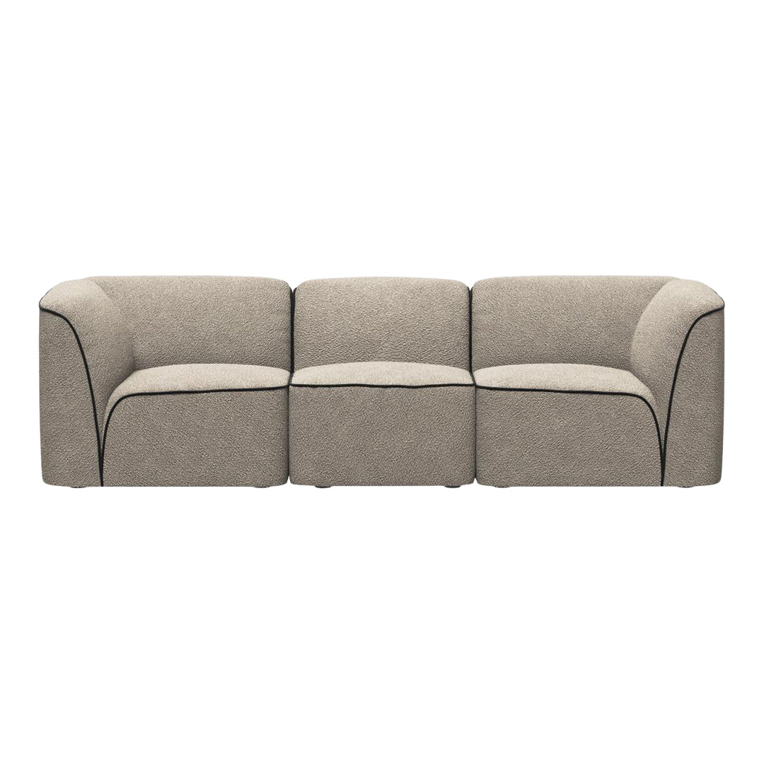 Flora 2.5 Seater Sofa - Modern Fabric Couch for Living Room, Small Space Apartment Furniture, Comfortable Loveseat for Home Office & Lounge (Beige) | Perfect for Cozy Movie Nights & Small Family Gatherings