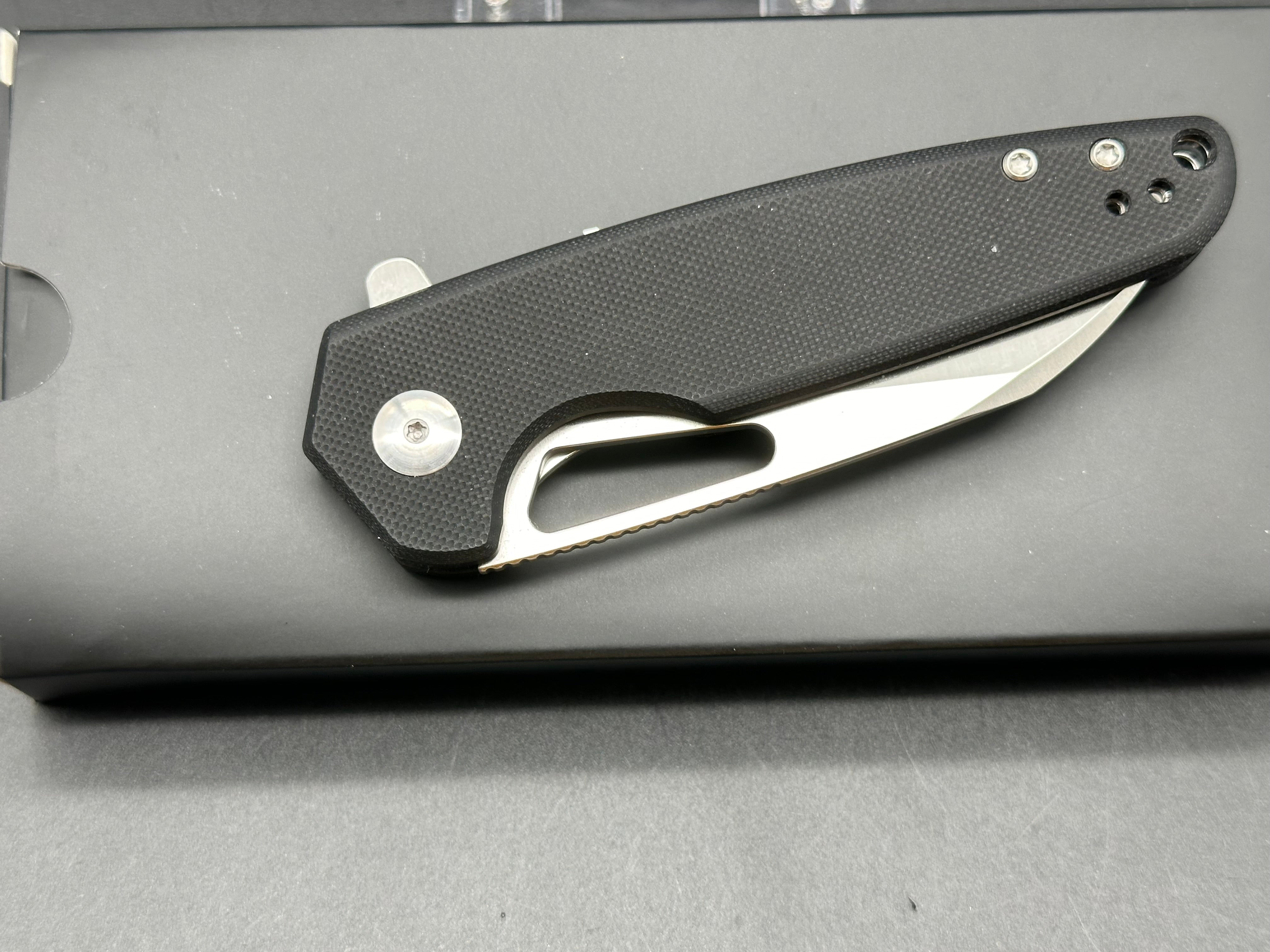 Kizer Knives Helmet Nitro V Folding Pocket Knife - Black G10 Handle, EDC Tactical Knife for Camping, Hiking & Outdoor Survival