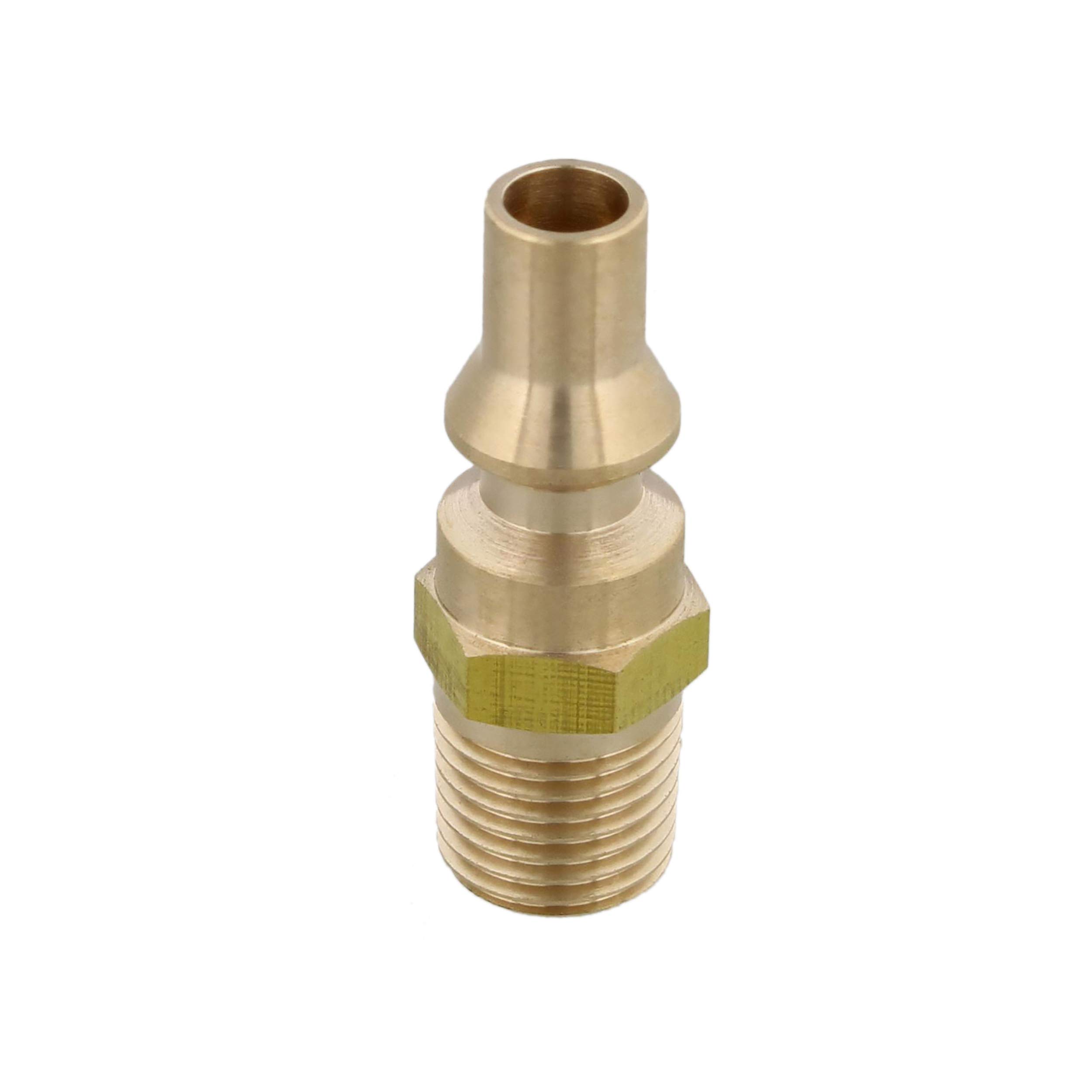 BISupply 1/4 Inch Quick Connect Propane Tank Male Adapter LP RV - Brass Fitting for Gas Grill, Smoker, Camp Stove, Fire Pit & Outdoor Cooking Accessories | Compatible with BBQ, RV & Camping Equipment