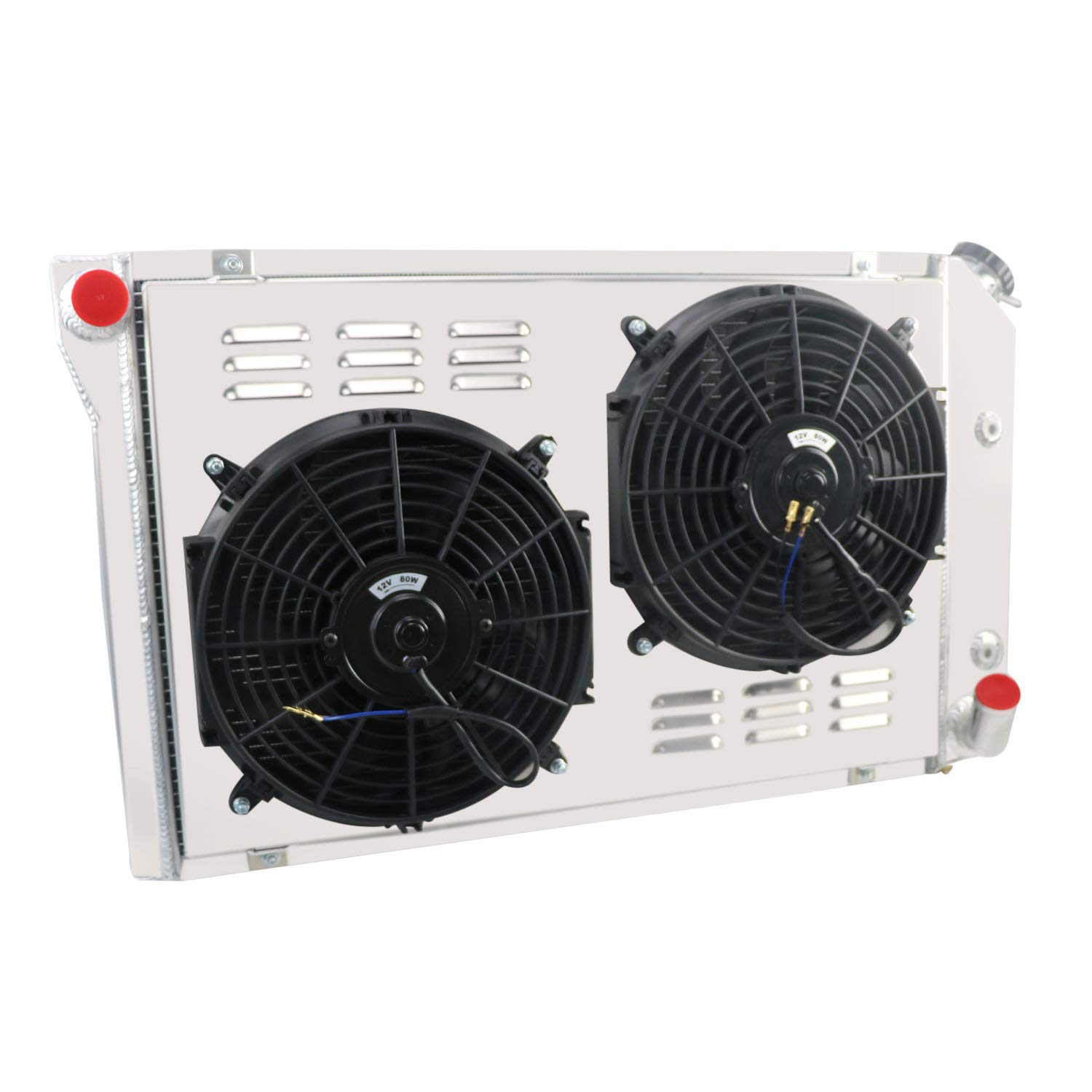 AlloyWorks 4-Row Aluminum Radiator with Dual 12
