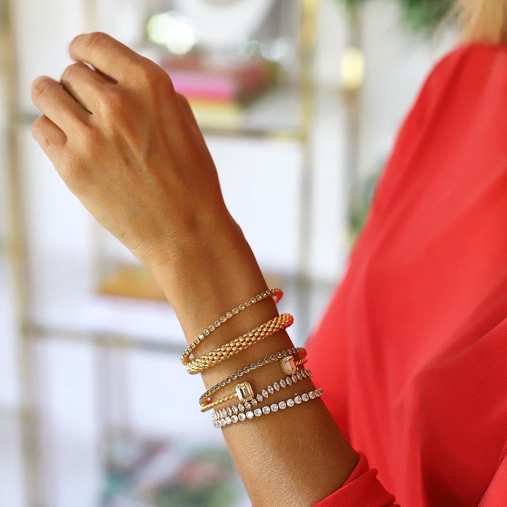 Classic Rope Chain Bracelet for Women & Men - 14K Gold Plated Stainless Steel Jewelry - Perfect for Gifts, Parties & Everyday Wear