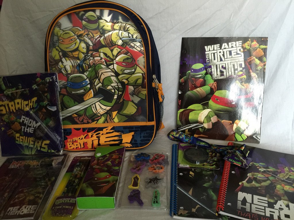 TMNT 3D FX Backpack with School Supplies - Teenage Mutant Ninja Turtles Themed Backpack for Kids & Teens - Perfect for School, Travel & Comic Con Events