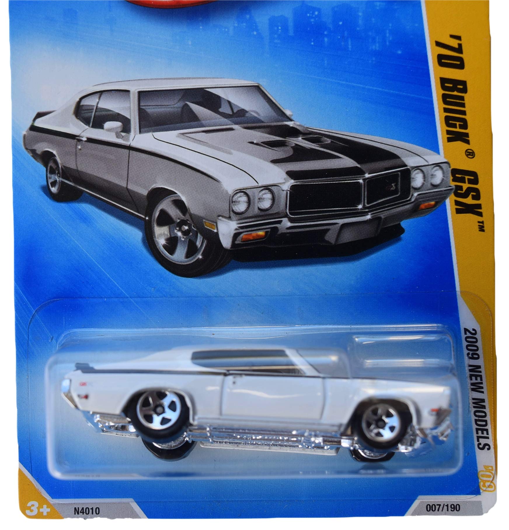 Hot Wheels 2009 1:64 Scale Die-Cast White '70 Buick GSX Collectible Car - Perfect for Display, Racing, and Gift Giving