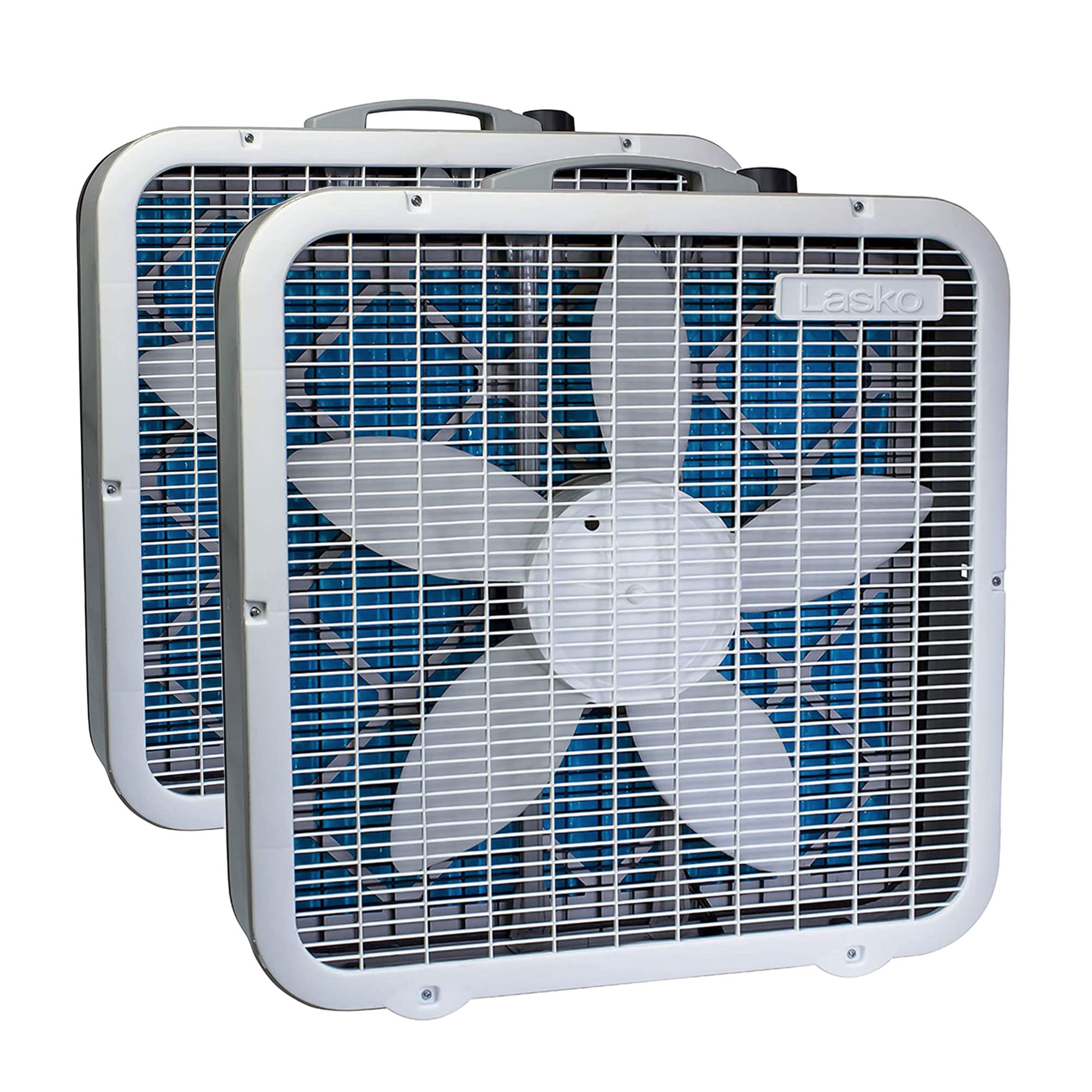 Lasko Air Flex Steel Portable 3-Speed Air Purifier & Fan for Home, Office, Bedroom - Manual Ergonomic Control Knob, 6ft Cord, White (2 Pack) | Compact Cooling & Air Circulation for Small Spaces, Desk Use, Dorm Rooms