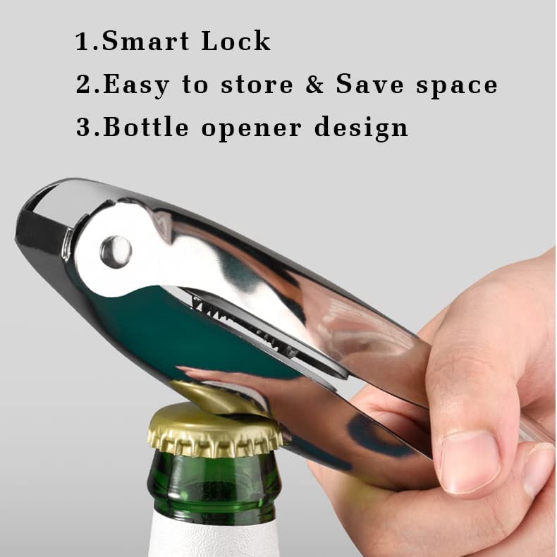 Premium Stainless Steel Chestnut Cutter & Nut Cracker Tool - Quick Open Chestnuts, Walnuts, Hazelnuts - Multi-Functional Kitchen Gadget with Bottle Opener for Baking, Camping & Holiday Cooking