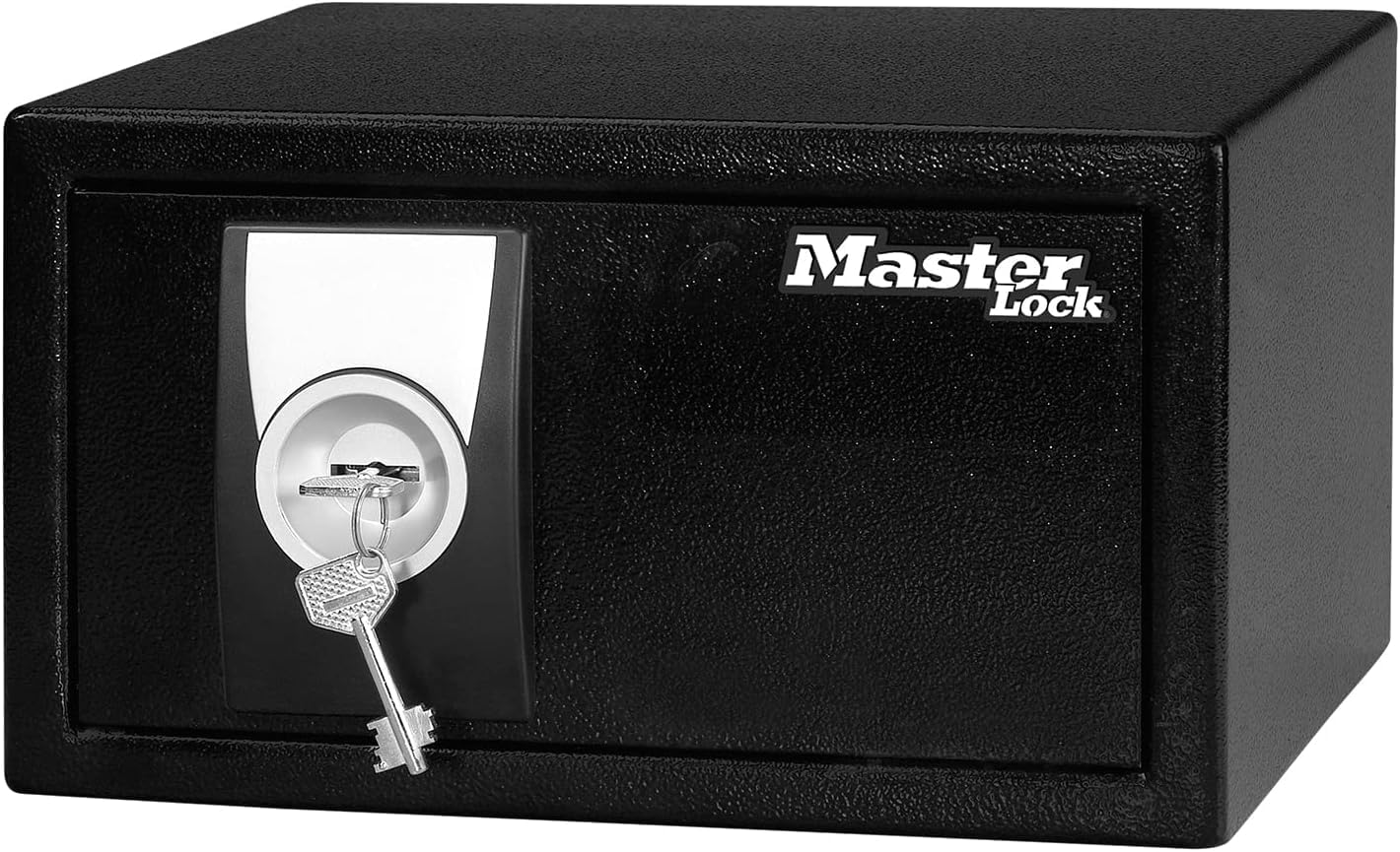 Master Lock X031ML Small Key Safe - 9.93L Secure Storage Box for Jewelry, Money & Electronics - Perfect for Home, Office & Travel Security