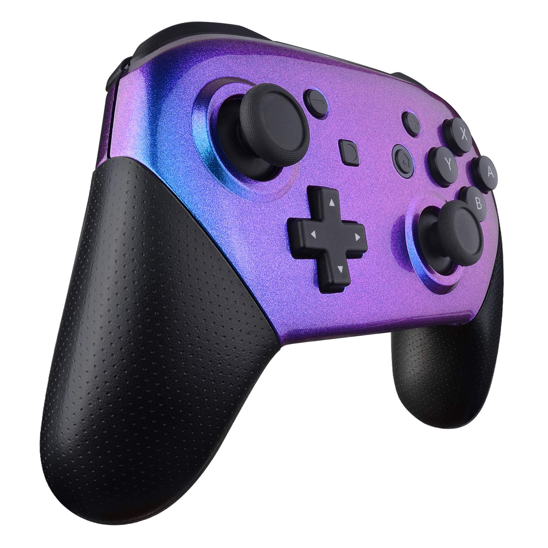 eXtremeRate Replacement Shell for Nintendo Switch Pro Controller - Customizable Front & Back Cover in Chameleon Purple Blue (Controller Not Included) | Perfect for Gaming, DIY Mods & Personalization