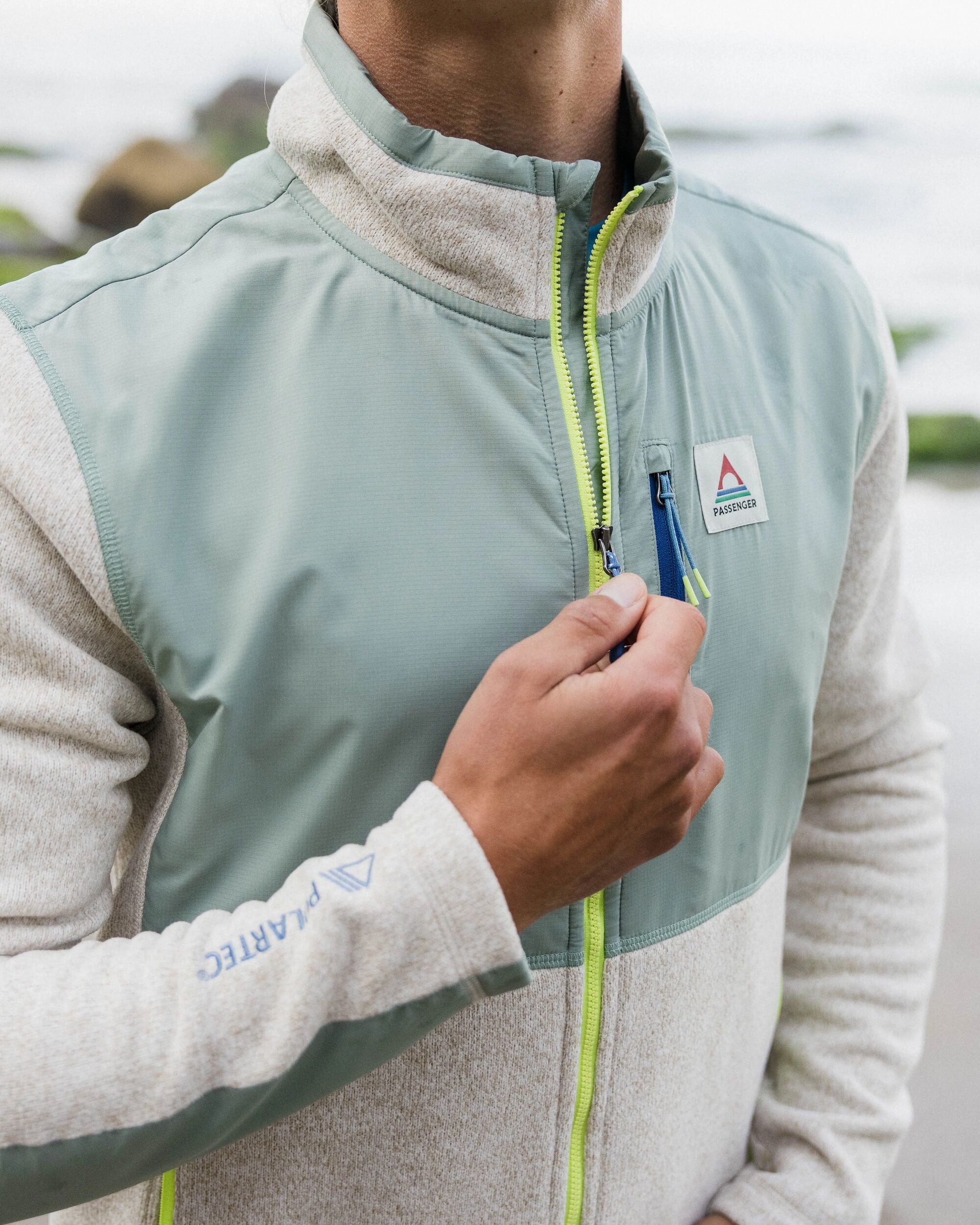 Men's Backroads Polartec Fleece Jacket - Birch Marl Color | Warm & Lightweight Outdoor Fleece for Hiking, Camping & Casual Wear