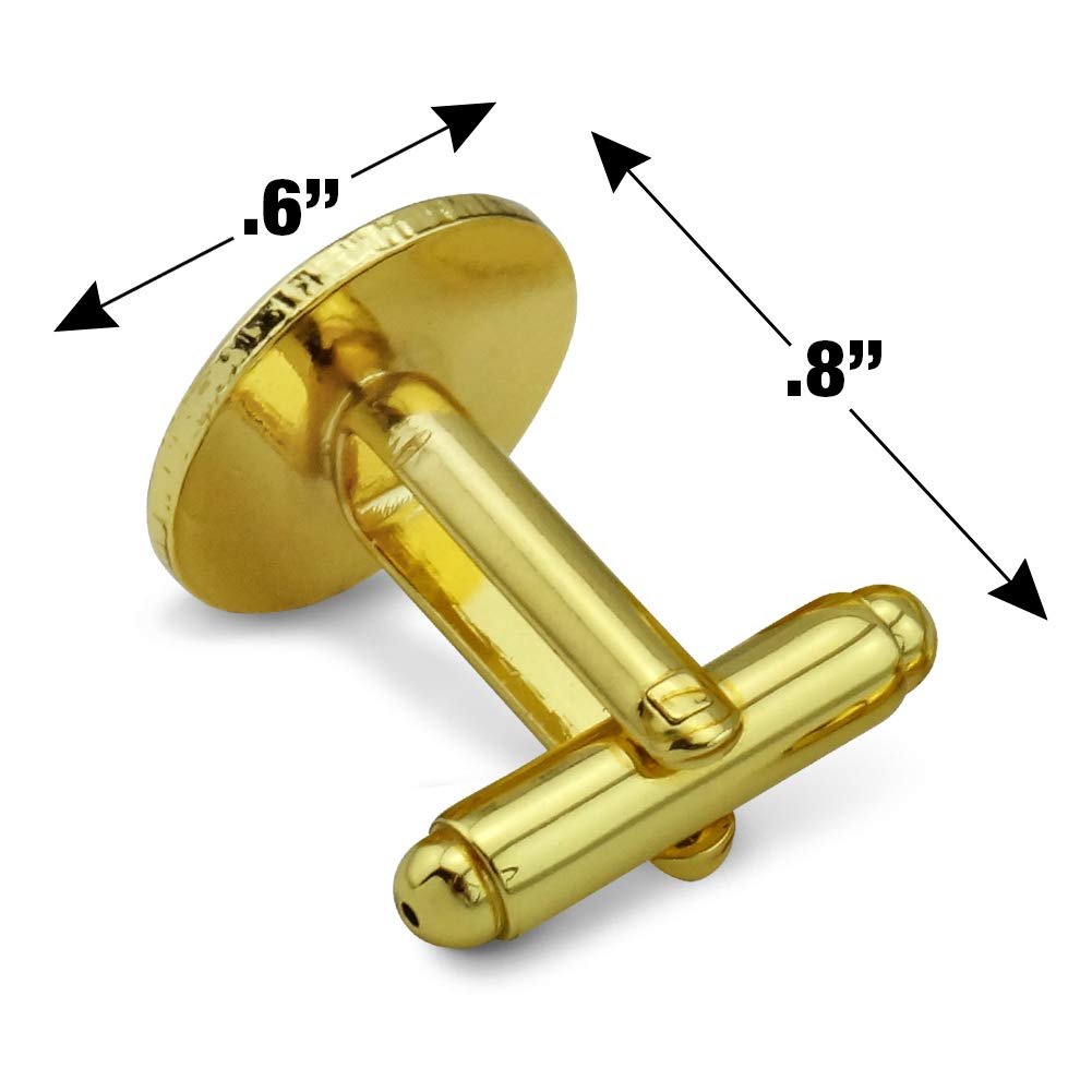 Funny Smile S'More Gold Round Cufflinks Set - Perfect for Weddings, Parties & Formal Events
