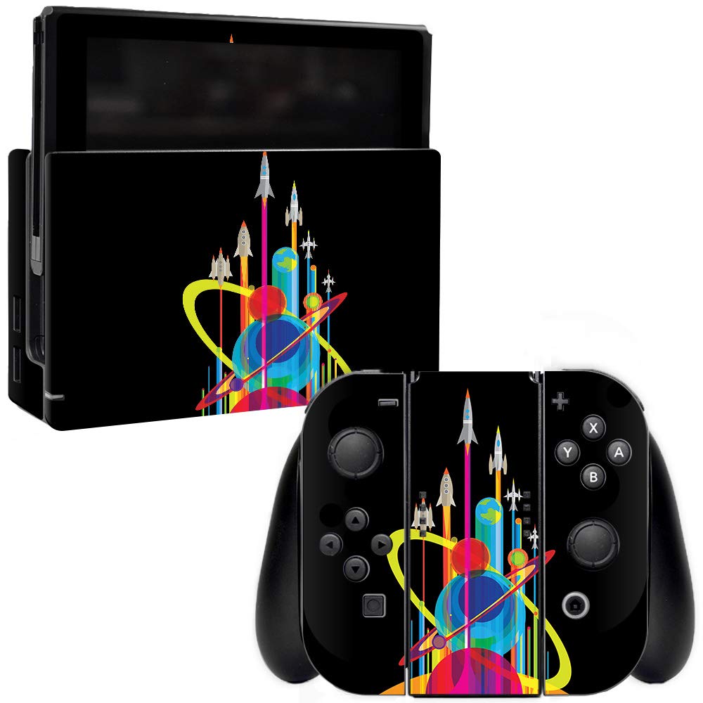 MightySkins Vinyl Decal Wrap Cover for Nintendo Switch - Space Poster Design | Protective, Durable & Customizable Skin | Easy to Apply & Remove | Made in USA | Perfect for Gaming, Travel & Personalization