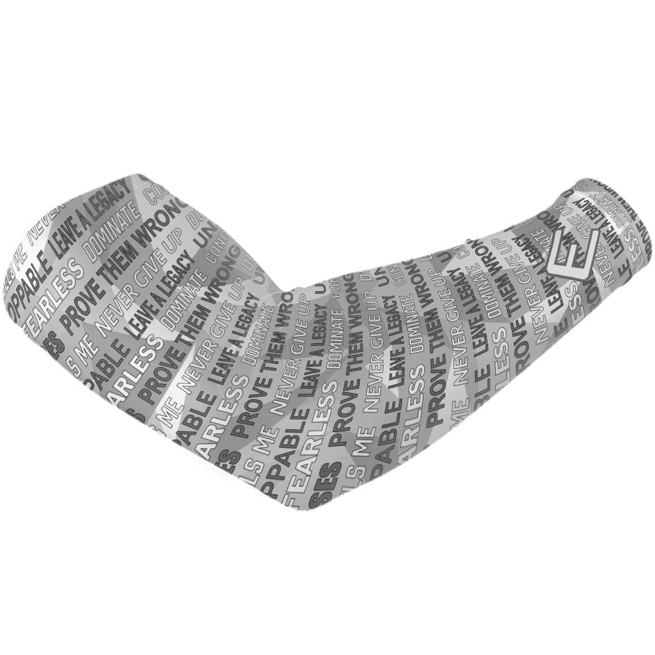 Lightweight Motivational Arm Sleeves for Running & Workouts - Breathable UV Protection Compression Sleeves for Men & Women - Ideal for Gym, Basketball, Cycling & Outdoor Sports