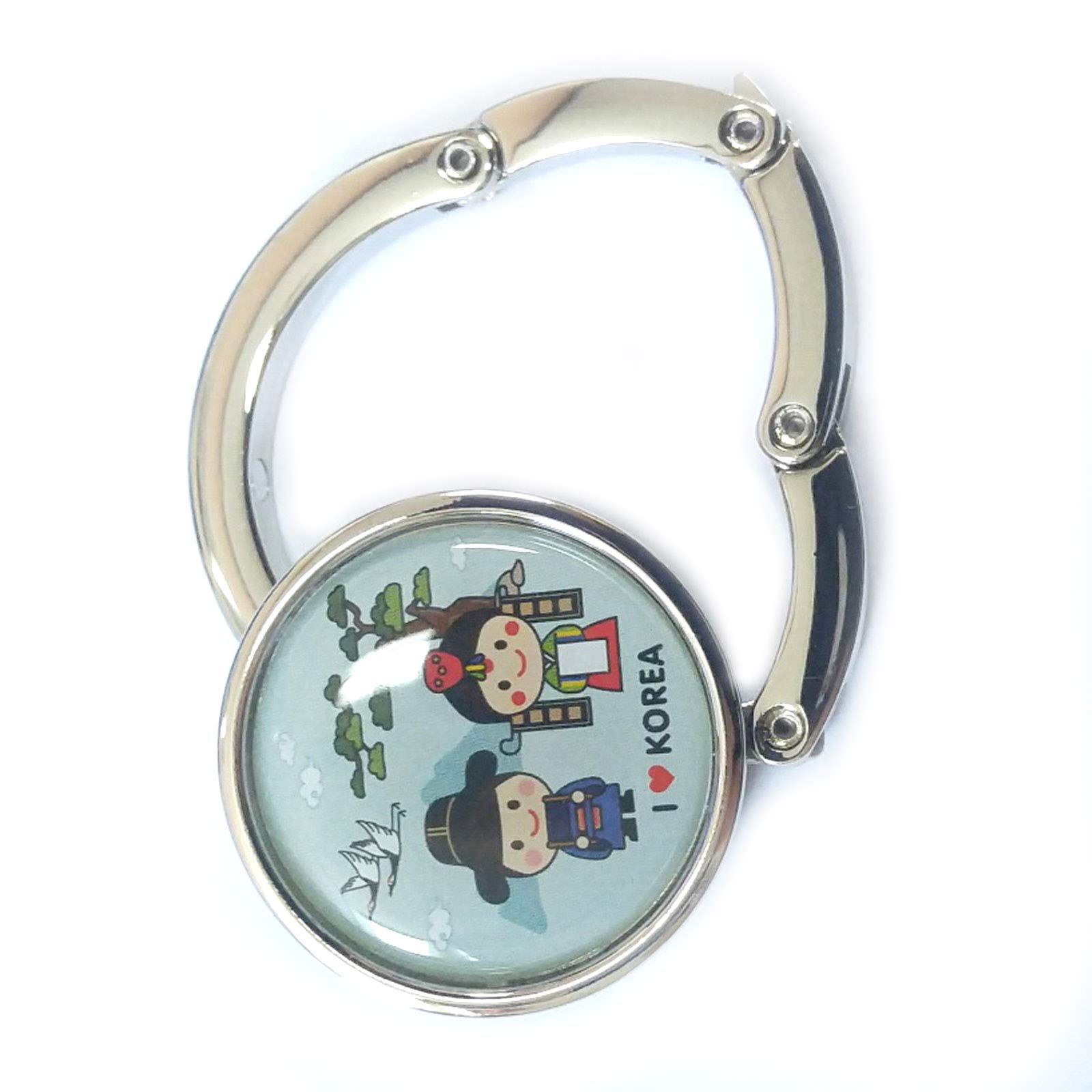 Foldable Purse Hook - Portable Handbag Hanger for Table, Korean Traditional Design - Perfect for Restaurants, Travel, and Home Storage (Newlyweds Gift Idea)