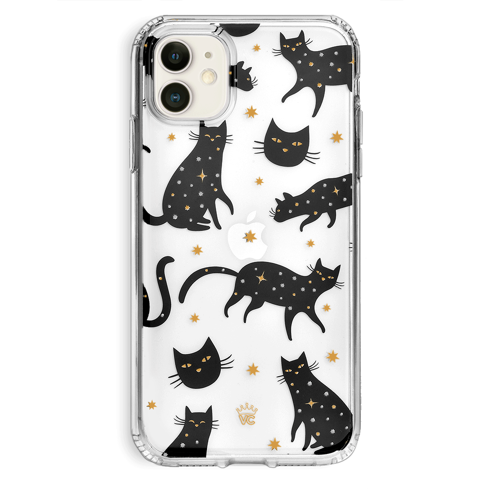 Black Cat Clear iPhone Case - Slim Protective Cover for iPhone [Model] - Cute & Durable Phone Case for Everyday Use