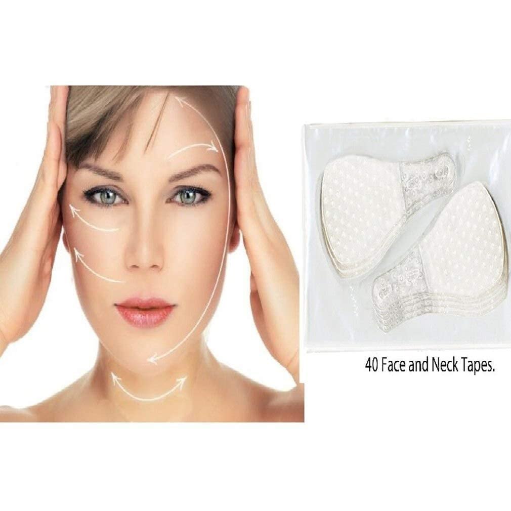 40Pcs Invisible Face Lift Tape - Thin Facial Stickers for Wrinkles, Flabby Skin & V-Shape Lift | Anti-Aging Skin Tightening Scotch | Perfect for Daily Use, Makeup & Special Occasions